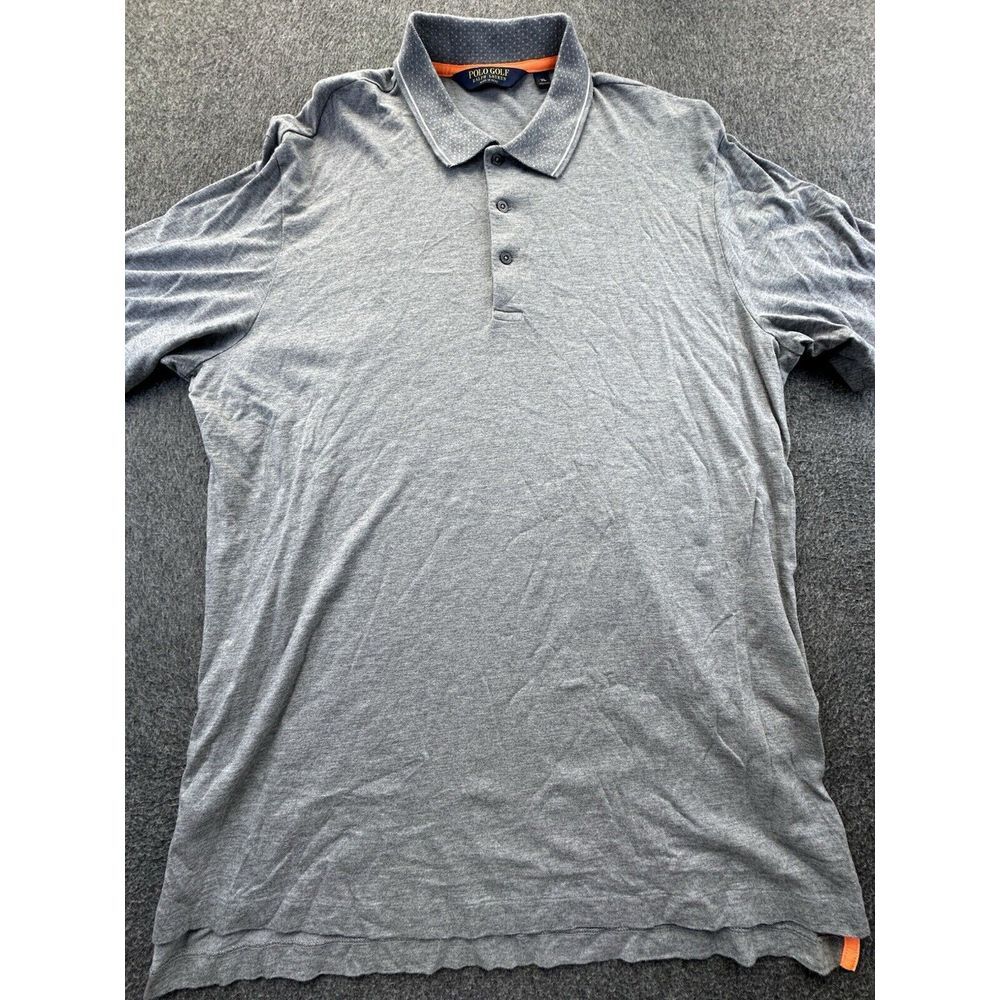 Polo Golf Ralph Lauren Shirt Men's X-Large Gray Polo Short Sleeve Pullover Modal